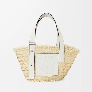 Loewe Raffia and Calfskin Basket Bag